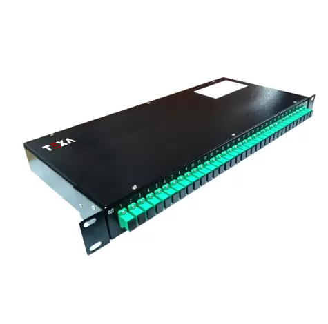 Fiber Optic Splitter Panel, 19″ Rack-mount, SC/APC, 2:32 Splitter, 1 Instance TN7405SP19RSC