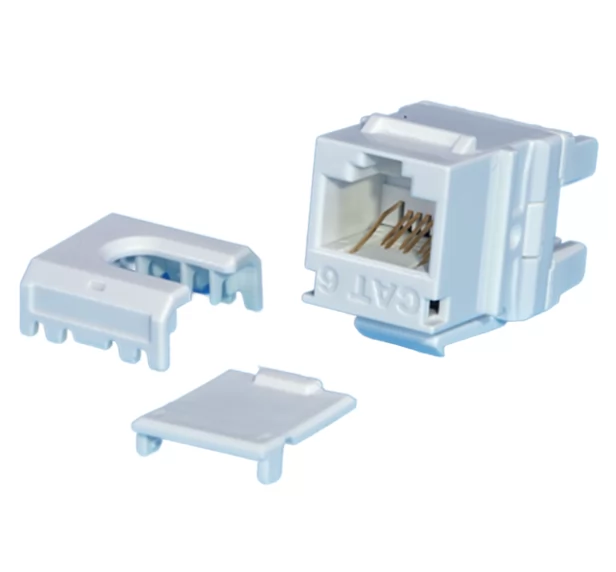 CAT6 Keystone Unshielded Modular Jack, F-Tool Compatible with Dust Cover TN6016C6USF