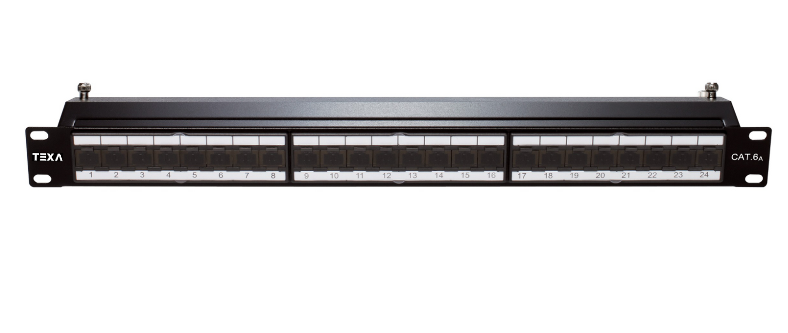 CAT6A 24-Port Unshielded Loaded Patch Panel TN5206PPC6A24PL