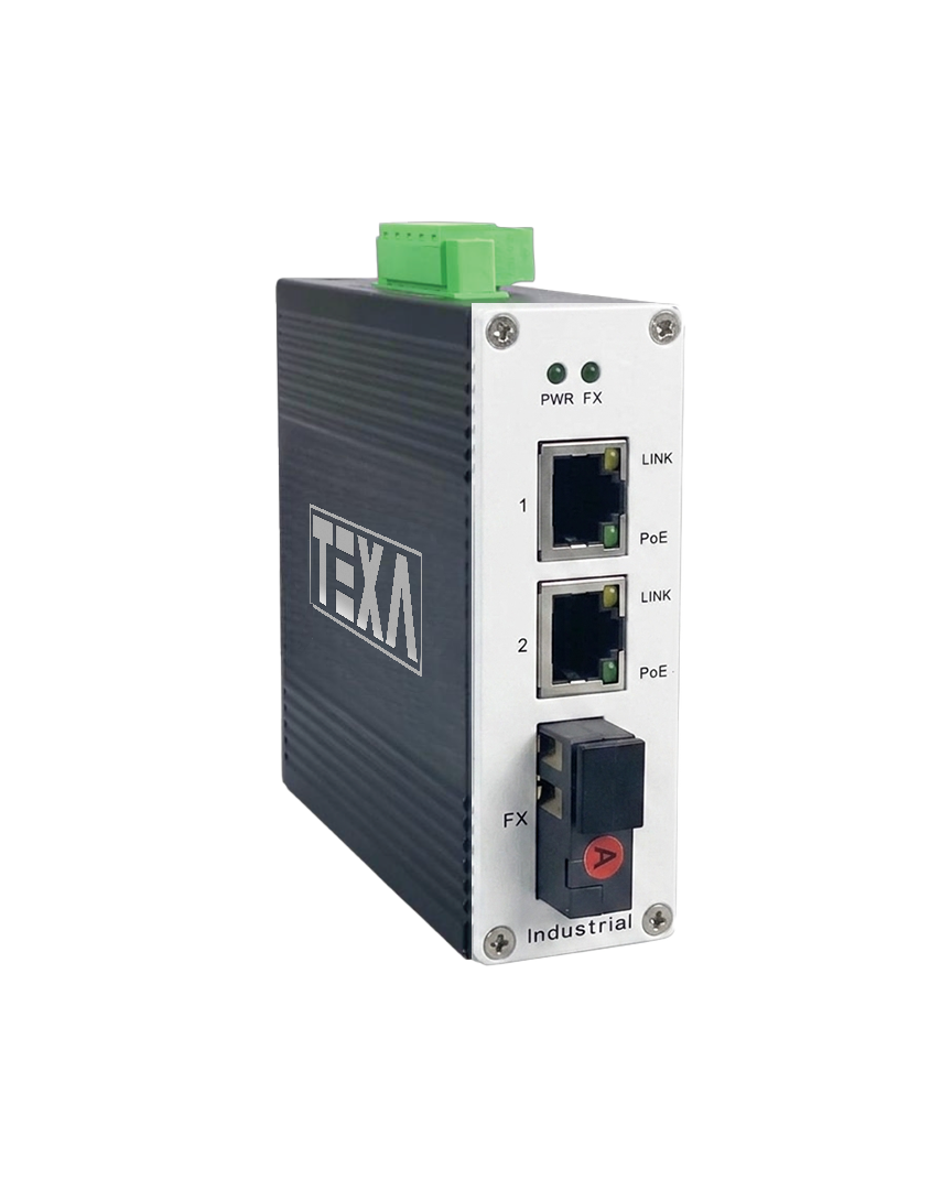 3-port Full Gigabit Industrial PoE Fiber Switch 