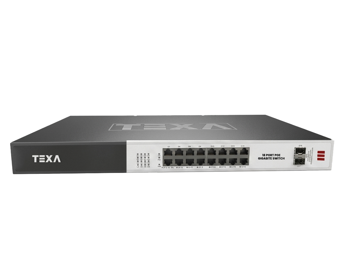 18-Port Full Gigabit PoE Fiber Switch 